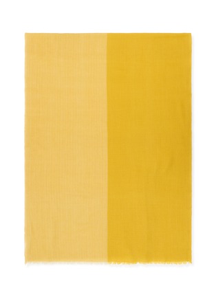 细节 - 点击放大 - LANE’S - Bicolour Herringbone Wool Cashmere Scarf