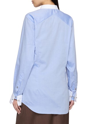 背面 - 点击放大 - SONIA CARRASCO - Contrast Collar Layered Placket Shirt