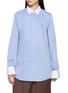 首图 - 点击放大 - SONIA CARRASCO - Contrast Collar Layered Placket Shirt