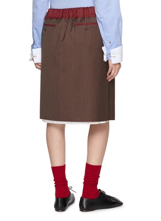背面 - 点击放大 - SONIA CARRASCO - Contrast Drawstring Waistband Skirt
