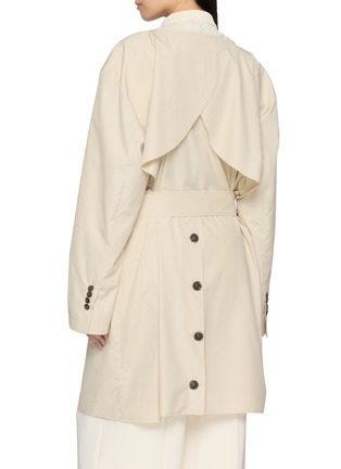 背面 - 点击放大 - SONIA CARRASCO - Layered Knit Panel Belted Coat
