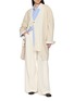 模特儿示范图 - 点击放大 - SONIA CARRASCO - Layered Knit Panel Belted Coat