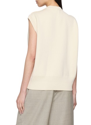 背面 - 点击放大 - SONIA CARRASCO - Double Breasted Cotton Silk Knit Vest