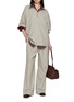 模特儿示范图 - 点击放大 - SONIA CARRASCO - Short Sleeve Half Placket Tailored Shirt