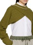  - SONIA CARRASCO - Cross Front Chevron Knit Cropped Sweater