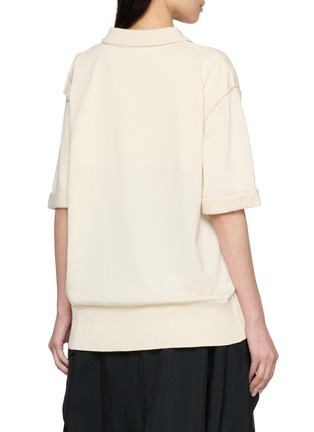 背面 - 点击放大 - SONIA CARRASCO - Ribbed Hem Polo Knit Top