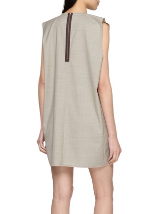 背面 - 点击放大 - SONIA CARRASCO - Sleeveless Raw Edge Mini Dress
