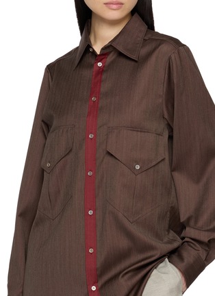  - SONIA CARRASCO - Contrast Placket Flap Pocket Shirt
