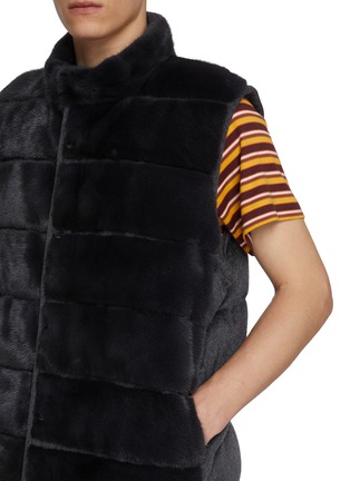  - KRUF - Stand Collar Mink Fur Cashmere Down Vest