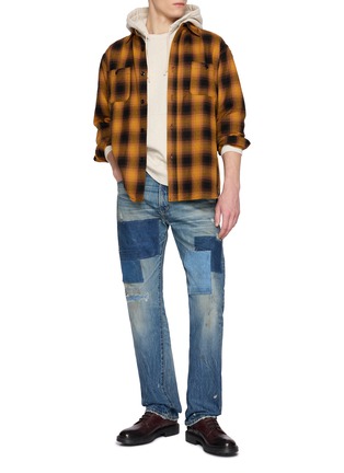 模特儿示范图 - 点击放大 - EDWIN - Chequered Cotton Work Shirt