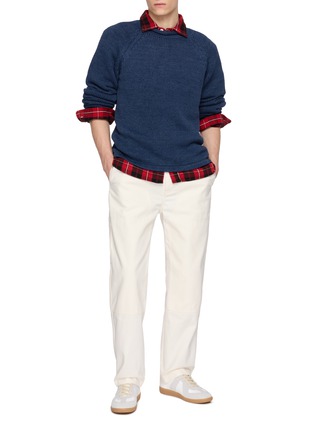 模特儿示范图 - 点击放大 - EDWIN - Roll Neck Cotton Knit Sweater