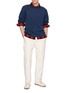 模特儿示范图 - 点击放大 - EDWIN - Roll Neck Cotton Knit Sweater