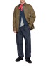 模特儿示范图 - 点击放大 - EDWIN - Garment Dyed Coverall Denim Jacket