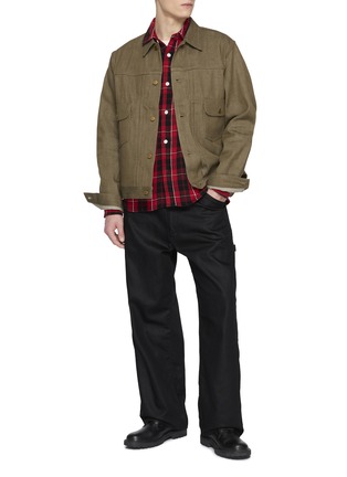 模特儿示范图 - 点击放大 - EDWIN - Chequered Cotton Flannel Work Shirt