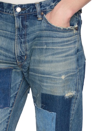  - EDWIN - Distressed Patchwork Straight Leg Denim Jeans
