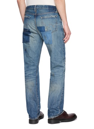 背面 - 点击放大 - EDWIN - Distressed Patchwork Straight Leg Denim Jeans