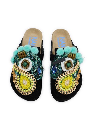细节 - 点击放大 - NAN-KU COUTURE - EBK-11 Suede Clogs