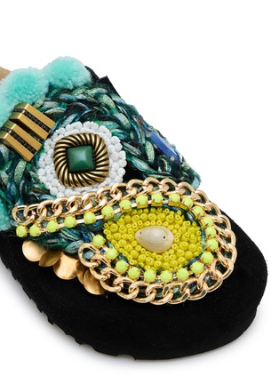 细节 - 点击放大 - NAN-KU COUTURE - EBK-11 Suede Clogs