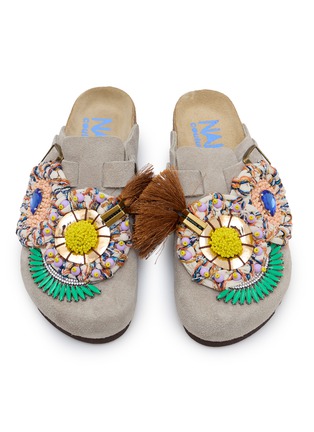 细节 - 点击放大 - NAN-KU COUTURE - EBK-12 Suede Clogs