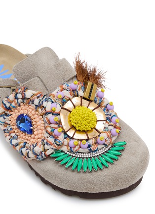 细节 - 点击放大 - NAN-KU COUTURE - EBK-12 Suede Clogs