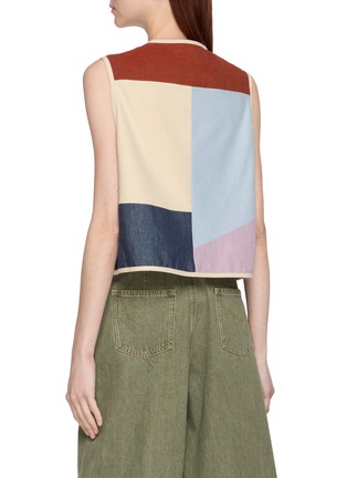背面 - 点击放大 - LAOWLA - Patchwork Bead Embroidery Panel Vest