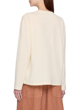 背面 - 点击放大 - LAOWLA - Embroidered Detail Henley Collar Top