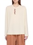 首图 - 点击放大 - LAOWLA - Embroidered Detail Henley Collar Top