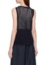 背面 - 点击放大 - LAOWLA - Hollow Out Embroidered Open Knit Cotton Linen Vest