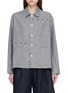 首图 - 点击放大 - LAOWLA - Floral Embroidery Frayed Trim Cotton Linen Silk Jacket