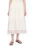 首图 - 点击放大 - LAOWLA - Floral Embroidery Elasticated Waistband Midi Skirt