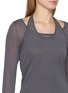  - SWAYING - Halter Two-Piece Sheer Panel Knit Top