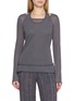 首图 - 点击放大 - SWAYING - Halter Two-Piece Sheer Panel Knit Top