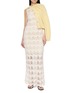 模特儿示范图 - 点击放大 - SWAYING - Crochet Sheer Silk Tank Long Dress