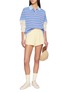 模特儿示范图 - 点击放大 - GUEST IN RESIDENCE - Layered Stripe Cashmere Rugby Shirt