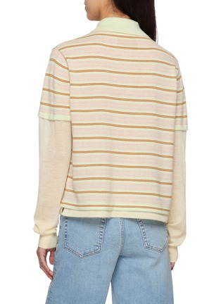 背面 - 点击放大 - GUEST IN RESIDENCE - Layered Stripe Cashnere Rugby Shirt