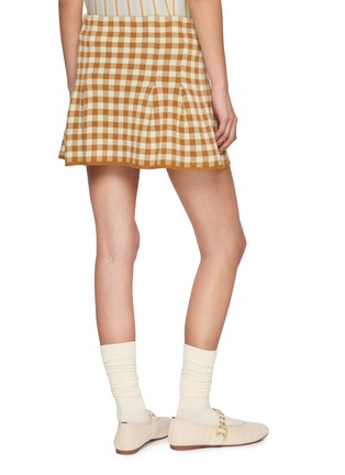 背面 - 点击放大 - GUEST IN RESIDENCE - Gingham Silk Linen Pleated Skirt
