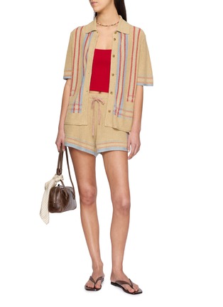 模特儿示范图 - 点击放大 - GUEST IN RESIDENCE - Havana Linen Silk Shirt