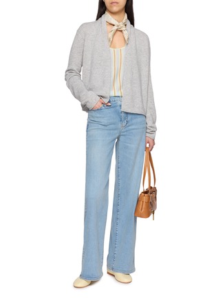 模特儿示范图 - 点击放大 - GUEST IN RESIDENCE - Stealth Cashmere Linen Cardigan