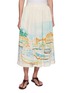 首图 - 点击放大 - MII - Harbour Landscape Printed Silk Skirt