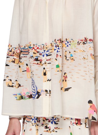  - MII - Beach Scene Hand Embroidered Shirt