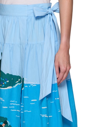  - MII - Coastal Garden Printed Hand Embroidered Skirt