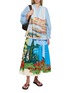 模特儿示范图 - 点击放大 - MII - Coastal Garden Printed Hand Embroidered Skirt
