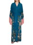 首图 - 点击放大 - DISTRICT BY MARGHERITA MAZZEI - Palm Tree Print Fringed Sleeve Kimono