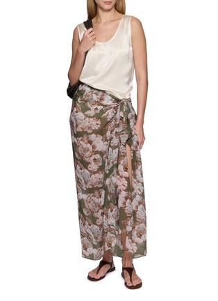 模特儿示范图 - 点击放大 - DISTRICT BY MARGHERITA MAZZEI - Floral Print Pareo