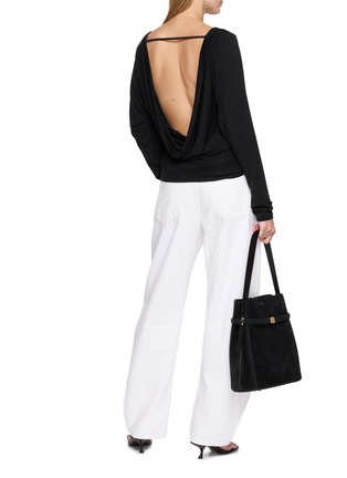 模特儿示范图 - 点击放大 - DETERM - Collagen Draped Open Back Top