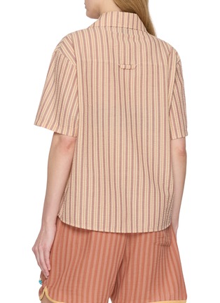 背面 - 点击放大 - YOUNG N SANG - Hand Beads Oriental Striped Shirt