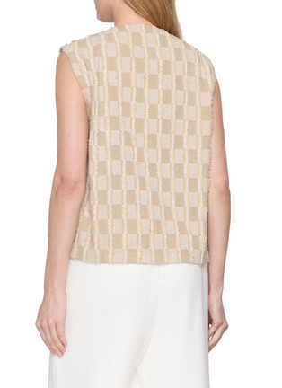 背面 - 点击放大 - YOUNG N SANG - Hand Beads Chequered Textured Vest