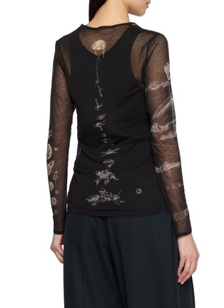 背面 - 点击放大 - BEAUTIFUL PEOPLE - Cosmos Sheer Jersey Crewneck Cotton Top