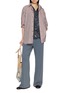 模特儿示范图 - 点击放大 - BEAUTIFUL PEOPLE - Y-Connect Cosmos Ripstop Cotton Shirt