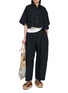 模特儿示范图 - 点击放大 - BEAUTIFUL PEOPLE - Side Tuck Sheer Wide Leg Wool Pants